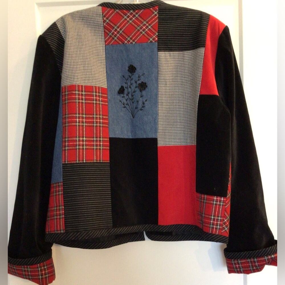 Vintage 90s Stonebridge Patchwork Jacket Shacket … - image 7